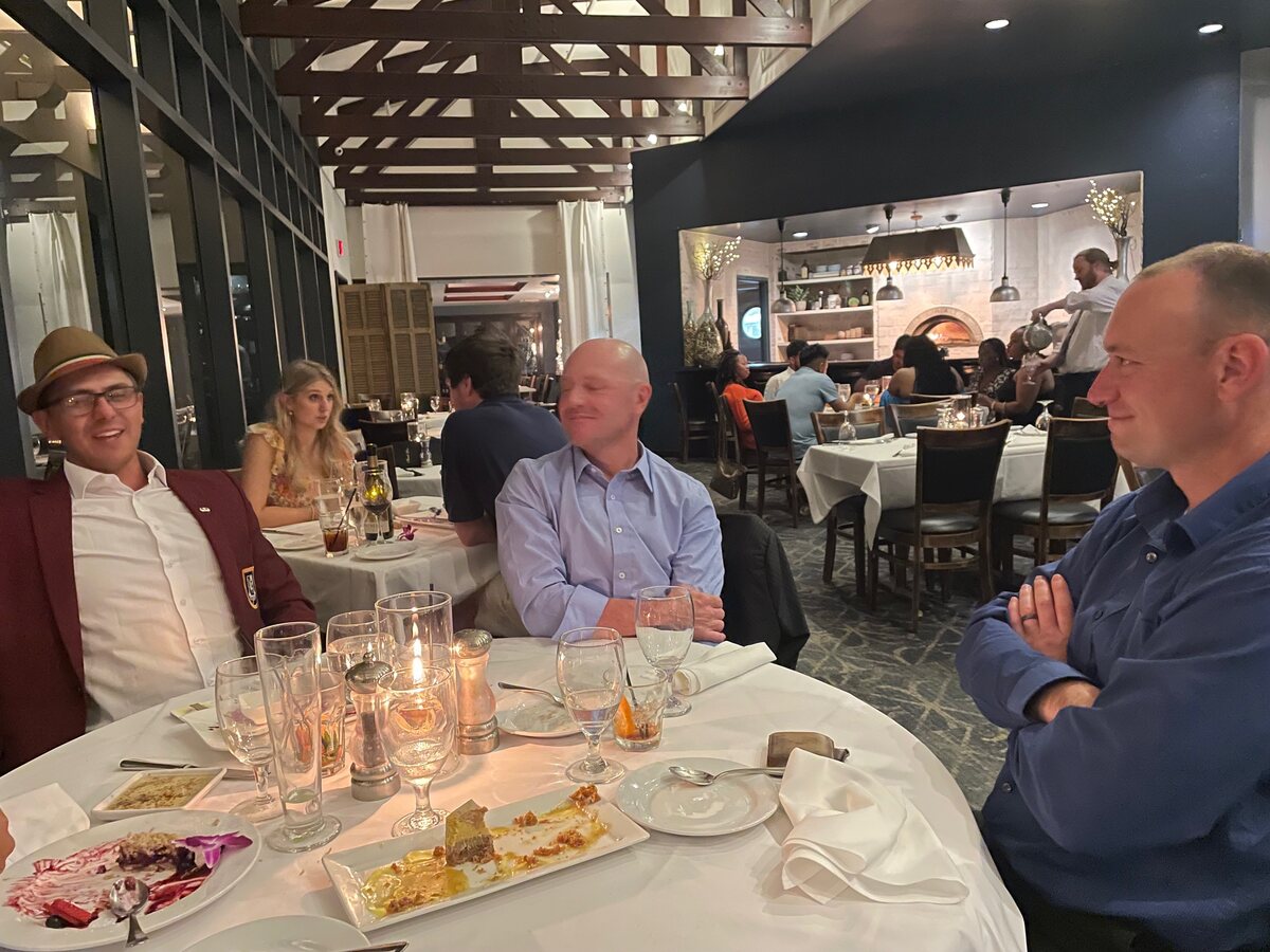 Veterans gathered for the closing awards dinner