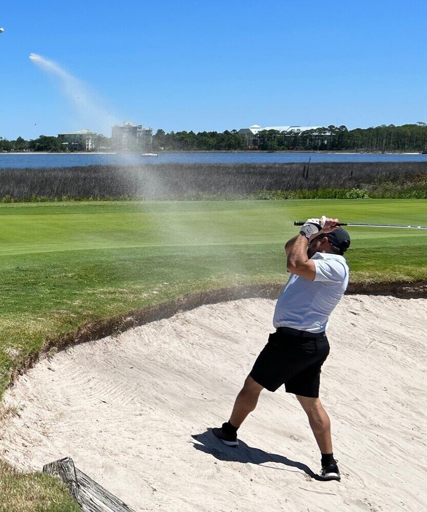 Bernie Soler golfing