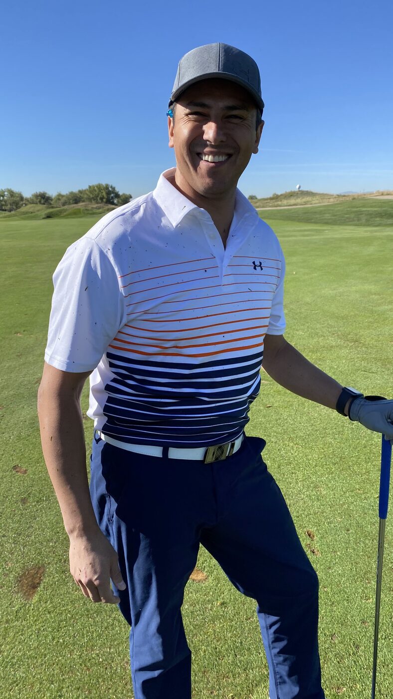 Dustin Resendez golfing